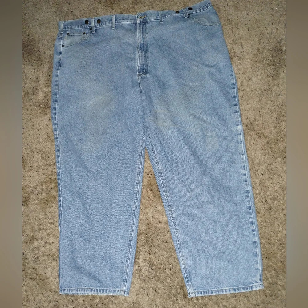 Bucksaw Logger Carhartt  Suspender Button Jeans 54 Waist 30 Inseam Relaxed Fit